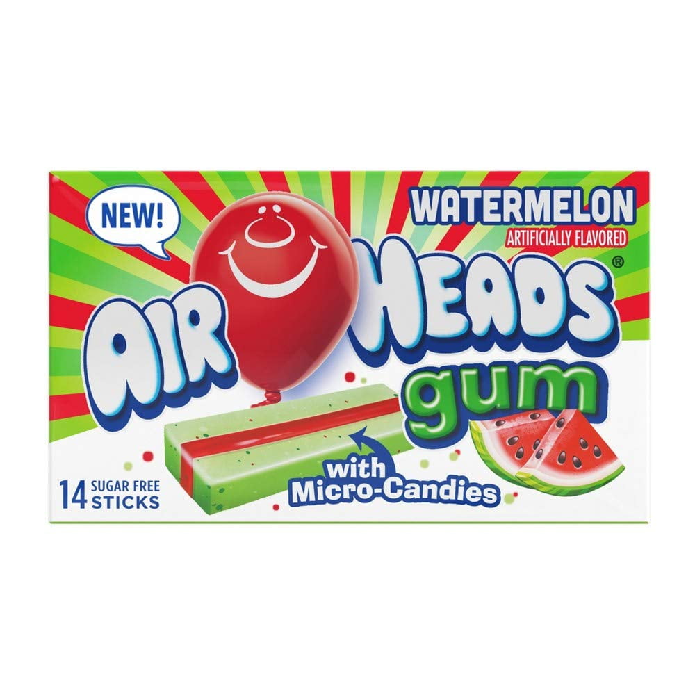 Airheads Watermelon Gum 14ct