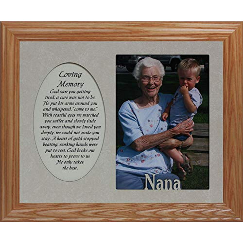 Loving Memory & Nana Photo & Poetry Frame Holds A Portrait 5X7