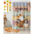 thumbnail image 3 of Owl Pumpkin Shower Curtain Set ，Waterproof Fabric Shower Curtains Fall Maple Leaf Shower Curtains for Bathroom,Bathroom Decor 60"x72", 3 of 7