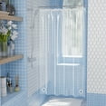 thumbnail image 2 of Bathway Shower Curtain Liner, 60"W x 72"L Waterproof PEVA Plastic Shower Curtain Liner for Bathroom with Magnets, Mold & Mildew-Resistant, Lightweight, Clear, 2 of 8