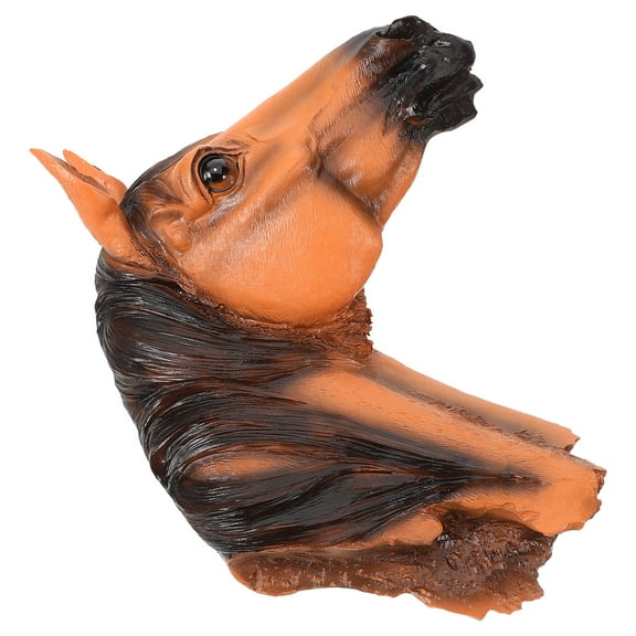 Raindrops Light Brown Resin Animal Head Wall Decor Unique Home Wall Hanging Sculpture