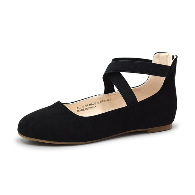 Zapatos FLYFUPPY Mary Jane, zapatillas de ballet negras para niñas