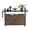 Brown, variant on Outdoor Wicker Bar Cart, Grill Table with Storage Cabinet & Glass Top, 360° Swivel Casters, Multifunctional Beverage Cart for Kitchen Prep, Lawn & Garden, Black