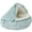 Green, variant on 2026 Upgrade Hooded Plush Pet Nest Bed, Enclosed Warm Sleeping Cushion with Removable Cover, Anti-Slip & Machine Washable Fluffy Rest Pad for Indoor Cats & Small Dogs Winter Use