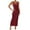 Red, variant on Tqyyweavej Swim Crochet Cover Up Dresses Spaghetti Strap Slim V Neck Beach Cover Up Hollow Out Solid Color Sleeveless Swimsuit Coverup for Women