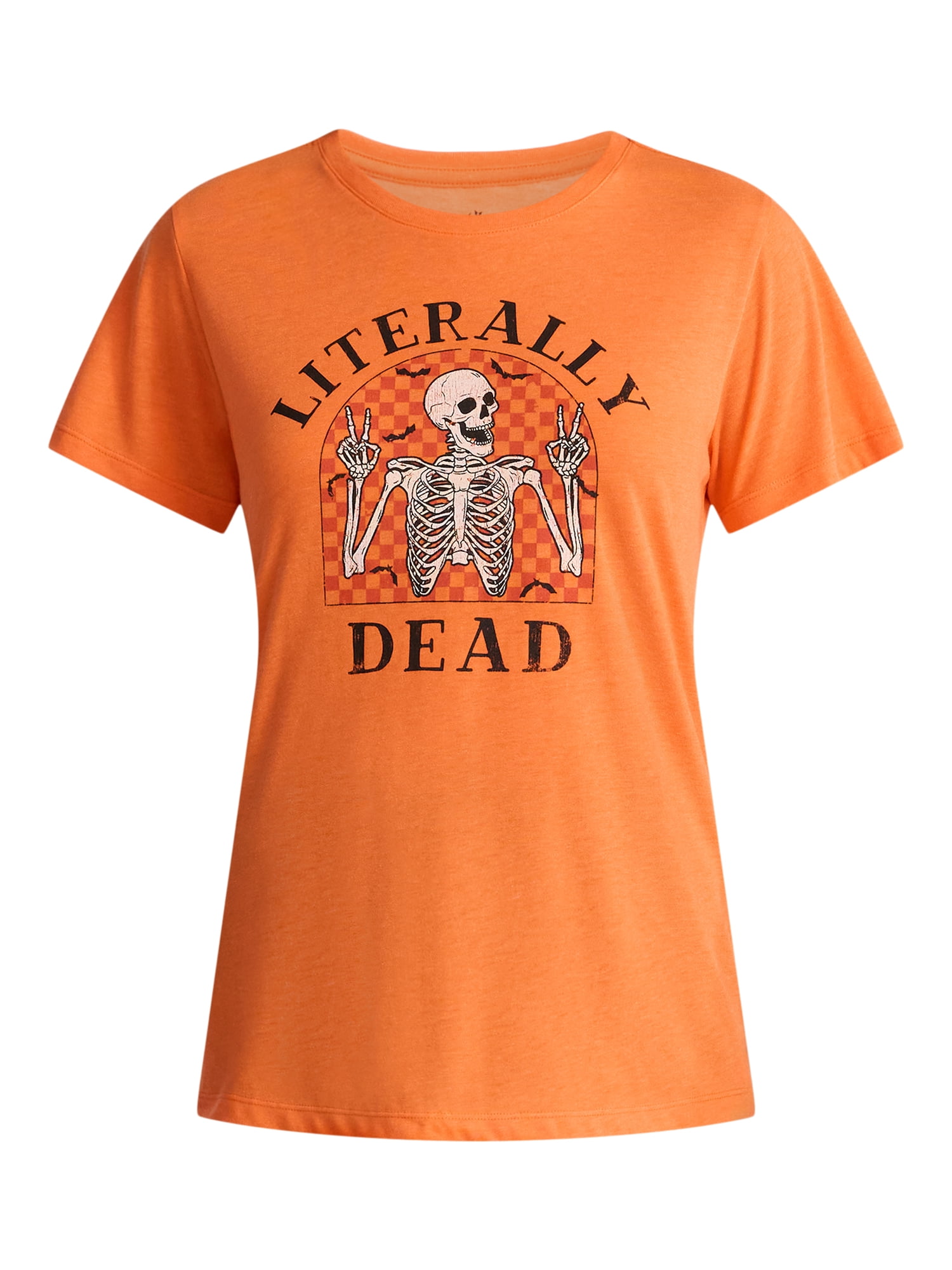Halloween Women's Literally Dead Graphic Tee from Way to Celebrate, Sizes S-XXXL