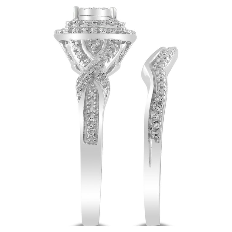 FOREVER FLAWLESS White Diamond 4点セット Free Shipping! Forever Bride Sterling Silver 1/4 CTTW
