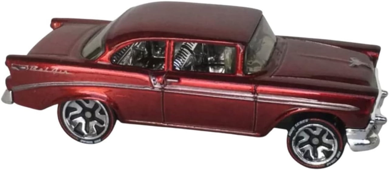 Hot Wheels id Cars Complete Set of 6 Diecast Vehicles from HDH85-979B Release with Tesla Cybertruck, '56 Chevy Bel Air and More