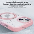 thumbnail image 5 of for iPhone 14 Magnetic Case with Invisible Stand, [Military Grade Drop Protection] [MagSafe Compatible] Slim Translucent Ring Case for Men & Women for iPhone 14, Pink, 5 of 6