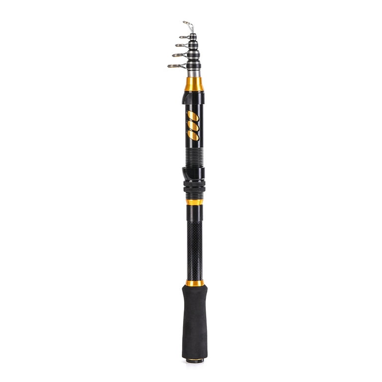 Carbon Fiber Telescopic Fishing Rod and Reel Combo Complete Fishing Kit  with 100M Fishing Line and Accessories Portable Fishing Bag Included