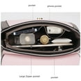 thumbnail image 6 of MKF Collection Willa Vegan Leather Women's Color-Block Shoulder Bag, Elegant Satchel Crossbody Purse Handbag by Mia K - Pewter, 6 of 7