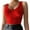 Red, variant on tarylea Tops for Women Trendy Wide Strap V Neck Crop Tops Solid Color Slim Fitted Tank Tops Casual Summer Trendy Stretch Camisole