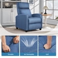 thumbnail image 6 of Renwick Fabric Push Back Theater Recliner Chair with Footrest, Light Blue, 6 of 10