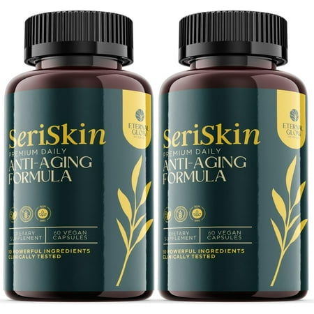 (2 Pack) Seriskin - Dietary Supplement Anti-Aging Pills and Ageless Skin Formula - Ingredients for All Skin Types (120 Capsules)