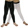 thumbnail image 2 of LANBAOSI 2 Pack Youth Boys Compression Leggings Athletic Workout Running Tights Size 14, 2 of 6