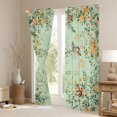 thumbnail image 3 of Erosebridal Tropical Flower Curtains Pack of 2 (42x84 Each), Woodland Animal Wolf Deer Curtains Blackout, Green, 3 of 6