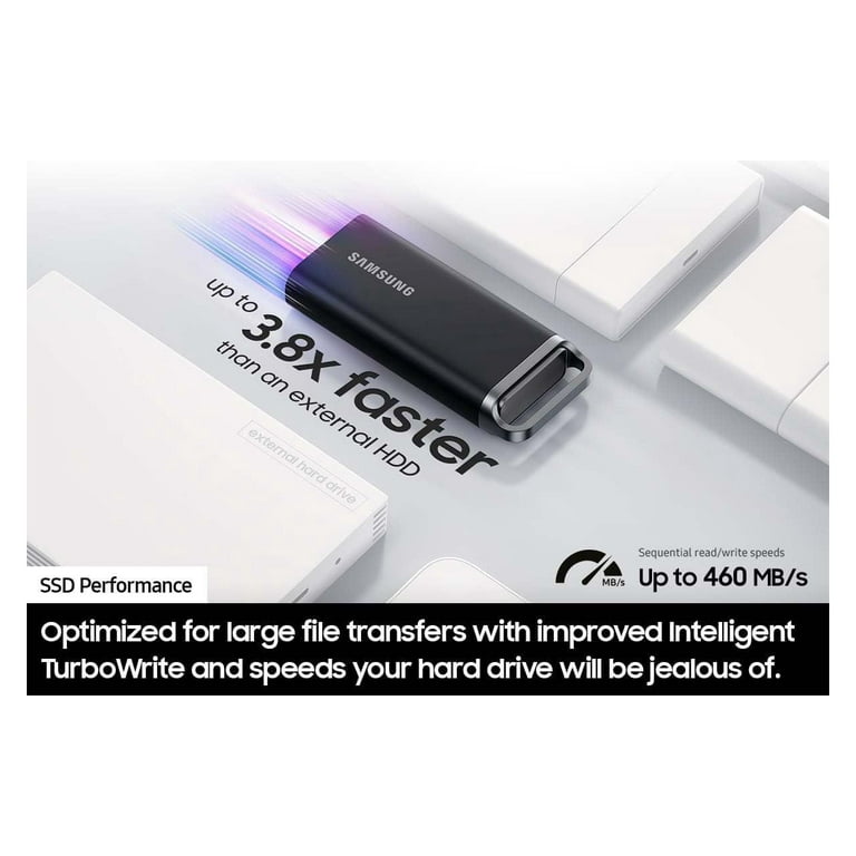 Samsung T5 EVO Portable SSD 4TB Black, Up-to 460MB/s, USB 3.2 Gen