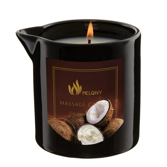 Vela de aceite de masaje MELONY Coconut Cream 240 ml con cera de soja