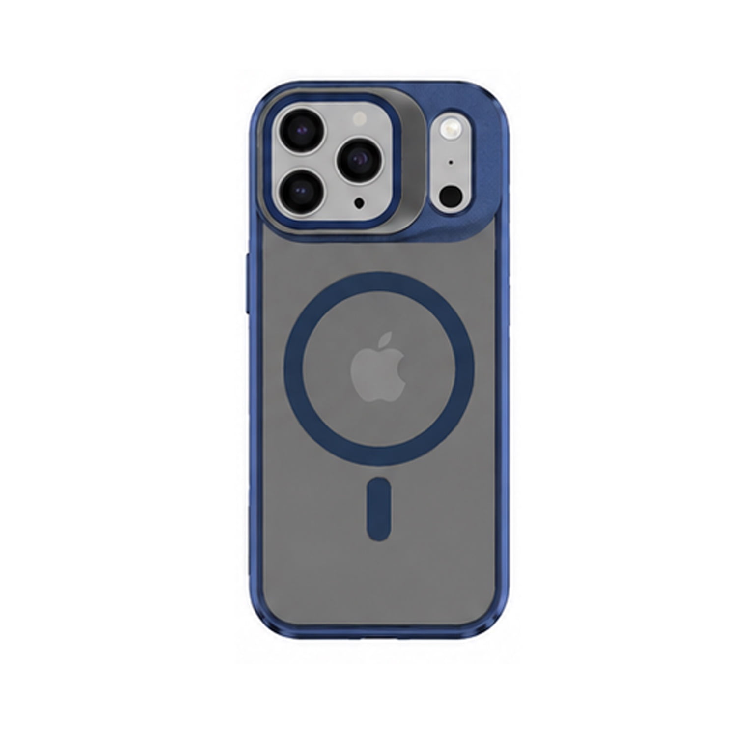 Slim Transparent Lens Stand Phone Case for iPhone 17 Pro Max - Navy Blue
