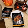thumbnail image 3 of Halloween Kitchen Towels Set of 2,Pumpkin Web Bats Black Dish Hand Towels Holiday Home Indoor Bathroom Party Seasonal Decorations, 3 of 6