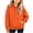 Orange, variant on BXJX Girls Cotton Hoodies Size 10-12 T, School Drawstring Long Sleeve Pullover Sweatshirts with Pockets Pink