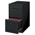 thumbnail image 6 of Lorell File/File Mobile Pedestal Files - 2-Drawer 15" x 22.9" x 28" - 2 x Drawer(s) for File - Letter - Security Lock, Ball-bearing Suspension - Black - Powder Coated - Steel - Recycled, 6 of 6