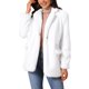 thumbnail image 4 of Abrigo de piel sintética para mujer INSPIRE CHIC, chaqueta de invierno de frente abierto, con solapa de muesca, de manga larga, esponjosa, con un botón, talla XL, blanca, 4 of 6
