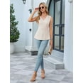 thumbnail image 6 of Women'S Summer Tank Tops Dressy Casual Blouses Business Work Outfits Sleeveless Peplum Shirts Apricot S, 6 of 8