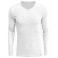 thumbnail image 2 of Fesfesfes Long Sleeve Shirt Men Solid Casual Pullover Long Sleeve V-neck Close To The Body Not Hooded Shirt Blouse Sale on Clearance, 2 of 3
