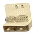 thumbnail image 3 of Organizador de escritorio, tarjetero, caja organizadora de papelería Crema, 3 of 9