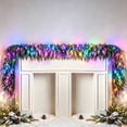 thumbnail image 5 of Christmas Garland With Light Decorations Christmas Norfolk Garland-Fork Norfolk Natural Garland-Artificial Garland for Table Fireplace Wall Home Decor(9FT,Colorful Light), 5 of 9