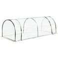 thumbnail image 1 of Outsunny 8.2' x 3.3' x 2.6' Portable Mini Greenhouse Outdoor Gardening Tunnel Shed Plant Growth Warm House w/ Roll-up Doors, Transparent PVC Cover, 1 of 10
