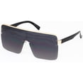 thumbnail image 2 of GFDYREE FLAWLESS EYEWEAR Oversized Flat Top Square VINTAGE RETRO SHIELD VISOR Style Aviator SUNGLASSES, Black Gradient, Oversized, 2 of 6