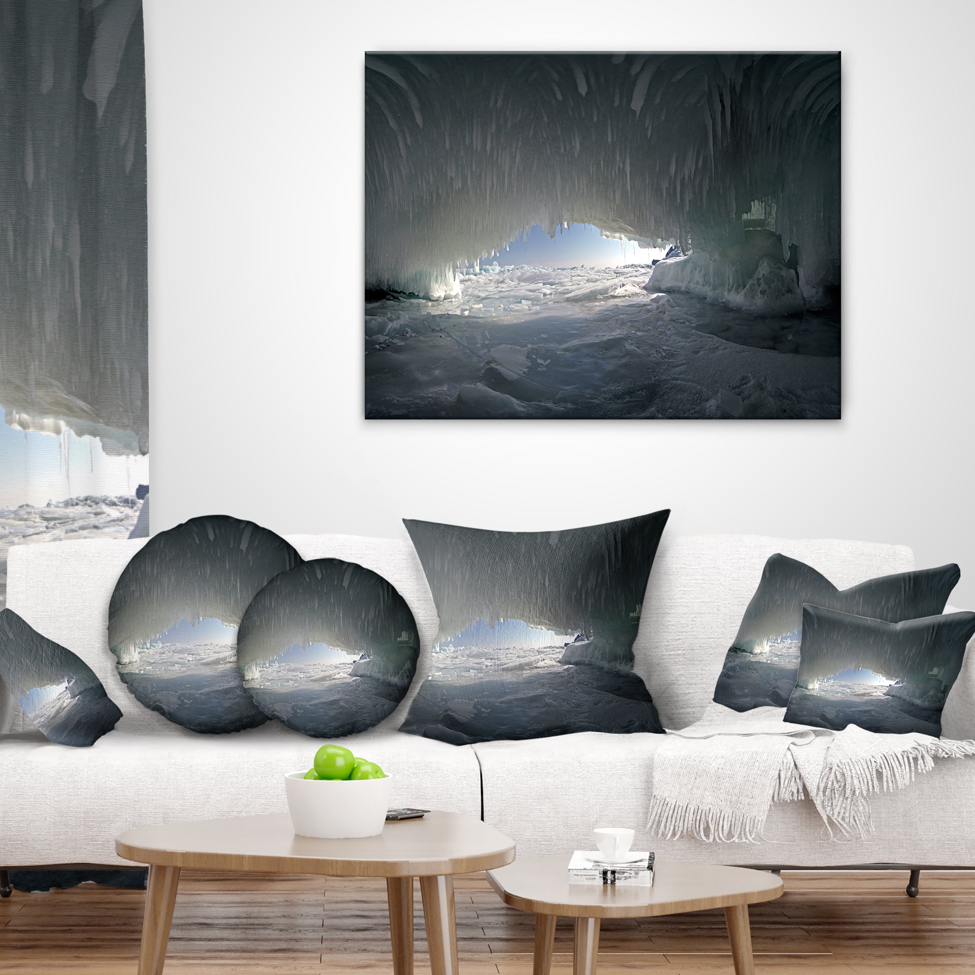 Designart 12" x 20" Multi-color Polyester Throw Pillow