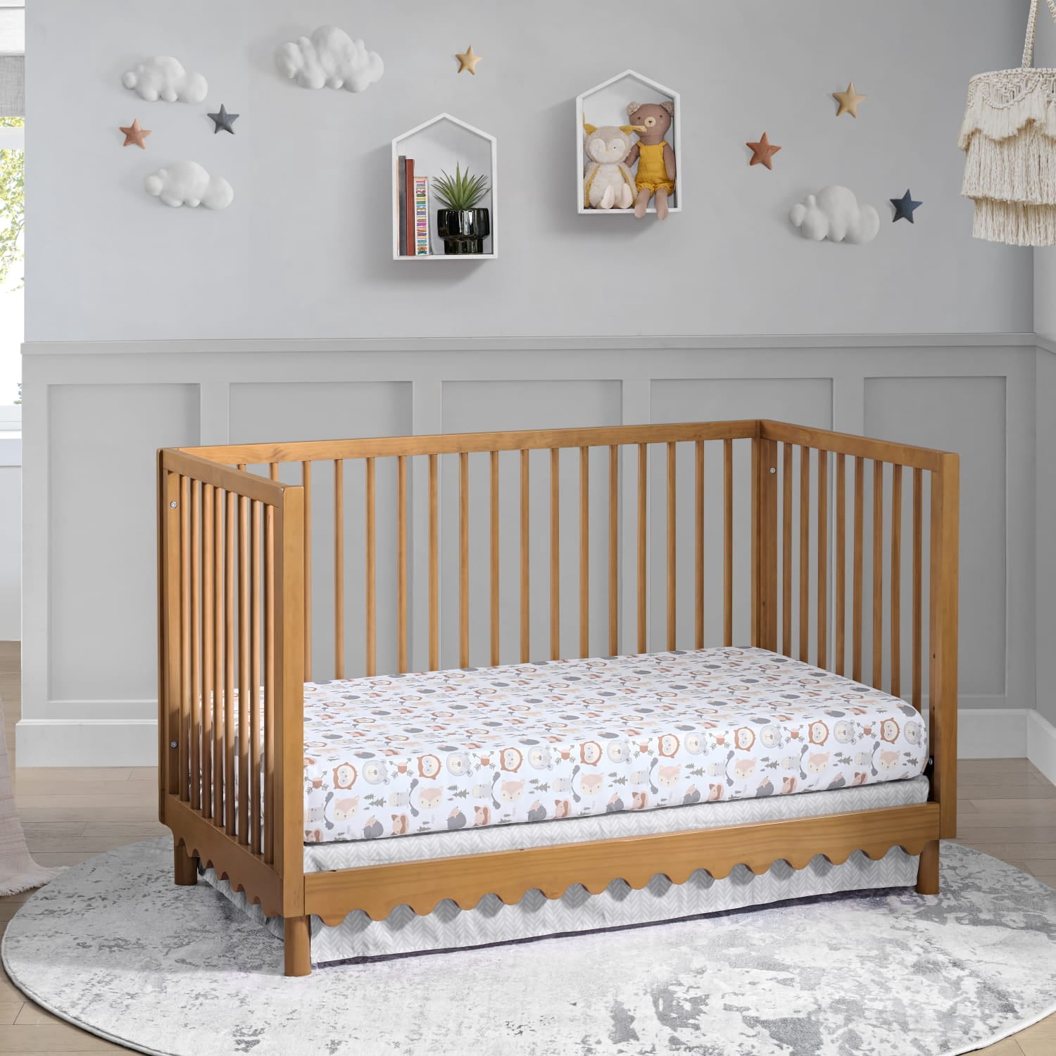 Oxford Baby Sterling Convertible Crib Honey Wood