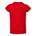 thumbnail image 3 of Rabbit Skins Toddler Girls' 100% Cotton Jersey Short Sleeve Tee, Red, 3T, 3 of 5