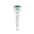 thumbnail image 3 of Angara Natural 1.2 Ct. Emerald Solitaire Ring in 14K White Gold for Women (Ring Size: 3.5), 3 of 10