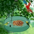 thumbnail image 7 of Hanging Durable Bird Feeder With Collection Tray (Mesh Seed Catcher), 1 Pack Includes 4 Hooks & Storage Bag, Garden Yard Bird Feeding Net For Attracting Wild Birds, Outdoor Spill, 7 of 7