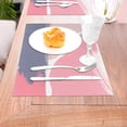 thumbnail image 5 of ZNDUO Placemats, 6 PCS Heat Resistant Stain Resistant Woven PVC Insulation Placemats, Durable Washable Elegant Table Mats for Dining-Abstract Pastel Art, 18"x12", 5 of 6