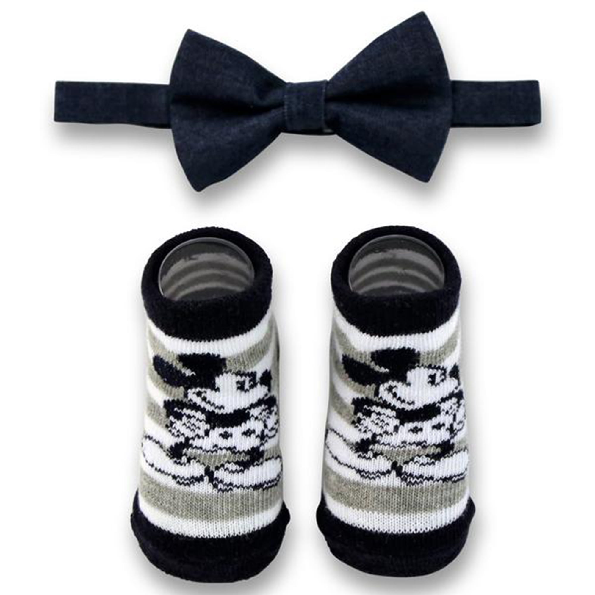 Disney Baby Boys Mickey Mouse Character Bowtie & Sock Set Accessory 0-12 Months
