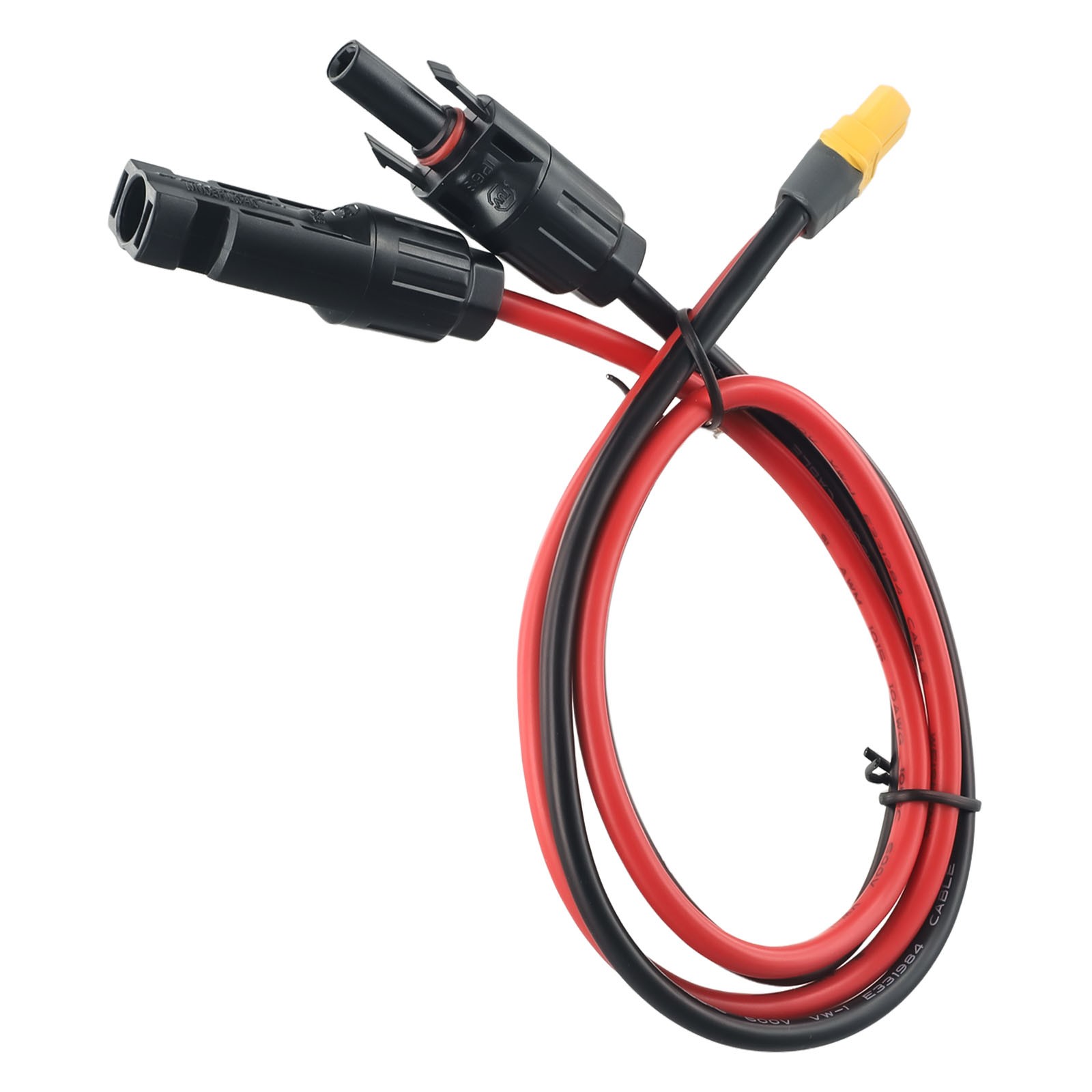 10AWG Solar Panel Cable Connector for XT60 Female Adapter Compatible 60cm PVC