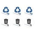 thumbnail image 3 of Miangastore Self-Adhesive Garbage Classification Stickers 6Pcs 4.9Inch, 3 of 8