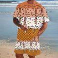 thumbnail image 5 of RUTAYY Men's Outfits Summer Casual Ice Cream Print Round Neck Short Sleeve Tee Shorts with Pocket Loose Fit Daily Wear Comfortable Holiday Vibrant Clothing Sets, 5 of 6
