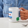 thumbnail image 4 of CafePress - Chicago Outline 5 FLAG Mugs - 15 oz Ceramic Large White Novelty Mug, 4 of 6