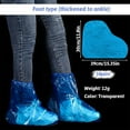 thumbnail image 2 of Scheam Disposable Waterproof Boot Covers,10 Pair Plastic Boot Covers for Rain,Non-Slip Shoe Protectors,Elastic Band Boot Covers,for Men and Women Outdoor Overshoes (Blue), 2 of 7