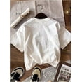 thumbnail image 2 of Women's Letter Graphic Tshirts Coffee Club Short Sleeve Crewneck Tees Trendy Vintage T-shirt (White2 S), 2 of 5