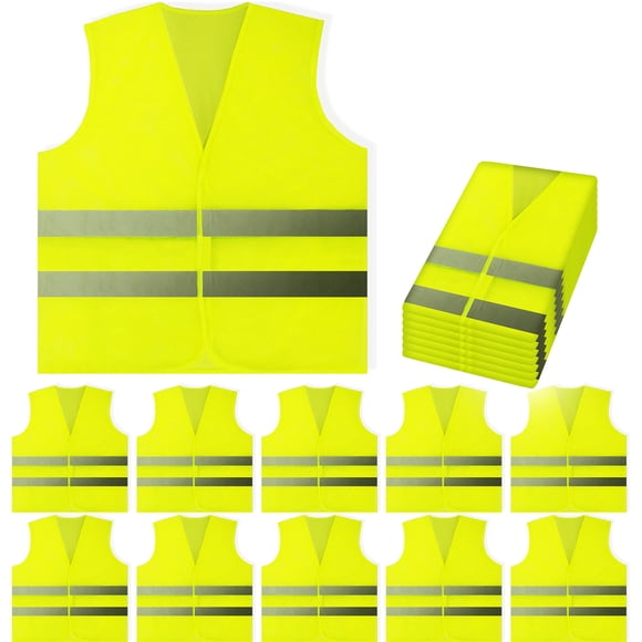 Chalecos de seguridad PeerBasics amarillos reflectantes de alta visibilidad