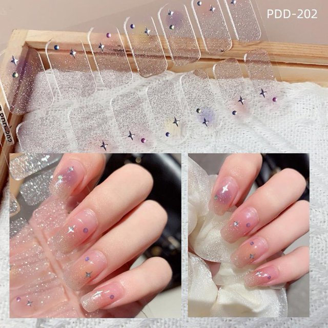 Nail Art Stickers, Full Cover Sticker, 3D Colourful Nail Stickers D Heat S1A5