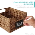 thumbnail image 2 of Best Choice Products Set of 4 12in Woven Water Hyacinth Pantry Baskets w/ Chalkboard Label, Chalk Marker - Chestnut, 2 of 7