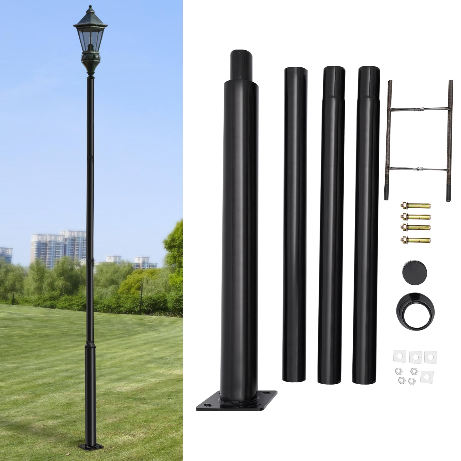 Street Light Pole, Street Lamp Post, Outdoor Street Courtyard Parking Lot Lighting Post